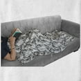 thumbnail image 6 of Leaves Soft Flannel Fleece Throw Blanket, Monochromatic Composition with Leaves and Sticks Oriental Forest, Cozy Plush for Indoor and Outdoor Use, 70" x 90", Pale Grey Black White, by Ambesonne, 6 of 6