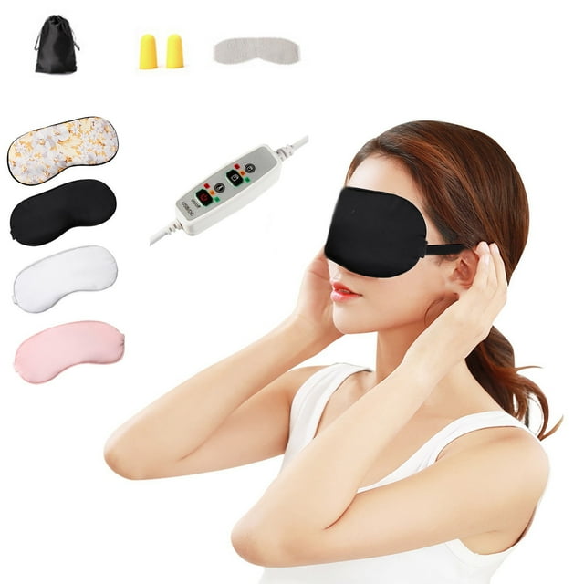 Iumwxz Smart Home Appliances Heated Eye Mask Warm Eye Compress Mask for Dry Eyes Usb Eye Heating Pad with Temperature & Timer Control Eye Mask for Sleeping - Contoured Multicolor