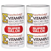  (4 Pack) Fruit of the Earth Vitamin E Skin Care Cream Super Value, 4 oz, 2 pack