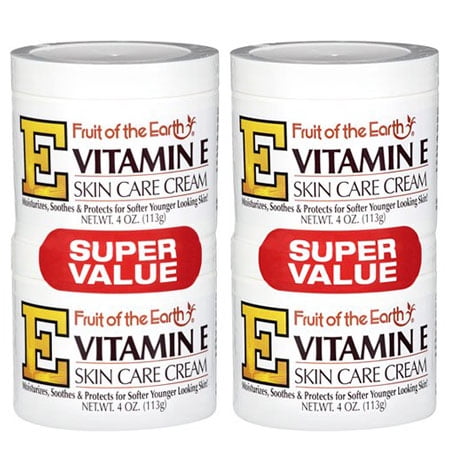 (4 Pack) Fruit of the Earth Vitamin E Skin Care Cream Super Value, 4 oz, 2 (Best Fairness Cream For Dry Skin In India)