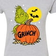 thumbnail image 3 of The Grinch - Grinch And Pumpkin - Juniors Fitted Graphic T-Shirt, 3 of 5