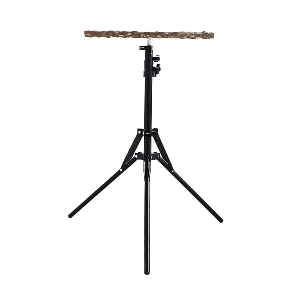 Bird Training Perch Stand Bird Perch Stand Paw Chew Bite Toy Wood Removable Height Adjustable Platform for Macaws