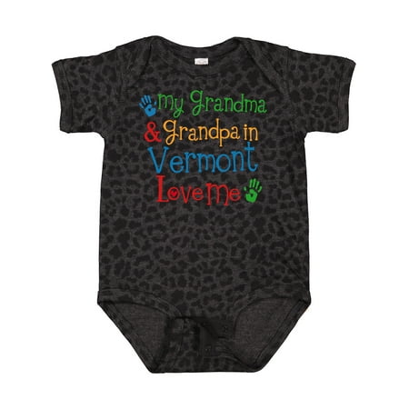

Inktastic Vermont Grandma Loves Me Boys or Girls Baby Bodysuit