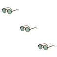 thumbnail image 1 of Dalazy 1/2/3/5 Rond à la Mode pour Femmes Élégant avec Lentille Polarisée Coussinets de Nez Réglables Lunettes Femmes C03 Motif Léopard 3 Pcs, 1 of 6