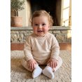 thumbnail image 6 of RUINIXCW Newborn Baby Girl Hospital Going Home Outfit Knit Sweater Romper Infant Girls Spring Fall Winter Clothes Solid Eyelet Long Sleeve Jumpsuit, 6 of 10