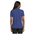 thumbnail image 2 of Port Authority Women's Short Sleeve Silk Touch Classic Polo Shirt Mediterranean Blue X-Large, 2 of 4