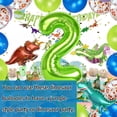 thumbnail image 4 of 40 Inch Green Number Balloon, Green Number 2 And 3 Pcs Dinosaur Birthday Balloon, Large Foil Balloon Number, Decoration For Birthday Party And Animal Theme Party Dinosaur Party, 4 of 7