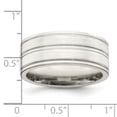 thumbnail image 4 of 925 Sterling Silver 8mm Brushed Fancy Size 7.5 Band Ring, 4 of 4