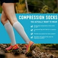 thumbnail image 4 of 3 Pairs Copper Compression Socks for Women & Men Circulation 15-20 mmhg - Better Blood Flow, Swelling, Best Support for Medical, Running, Nursing, 4 of 6