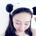 thumbnail image 3 of Makeup Headbands, Women's Fashion Plush Headband Hair Loop Elastic Coral Fleece Headband with Cute Pompoms for Washing Face Shower Spa Mask, 3 of 5