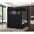 thumbnail image 6 of Pemberly Row Contemporary Soft Black Velvet Queen Bed - 70.5"W x 89"D x 87"H, 6 of 6