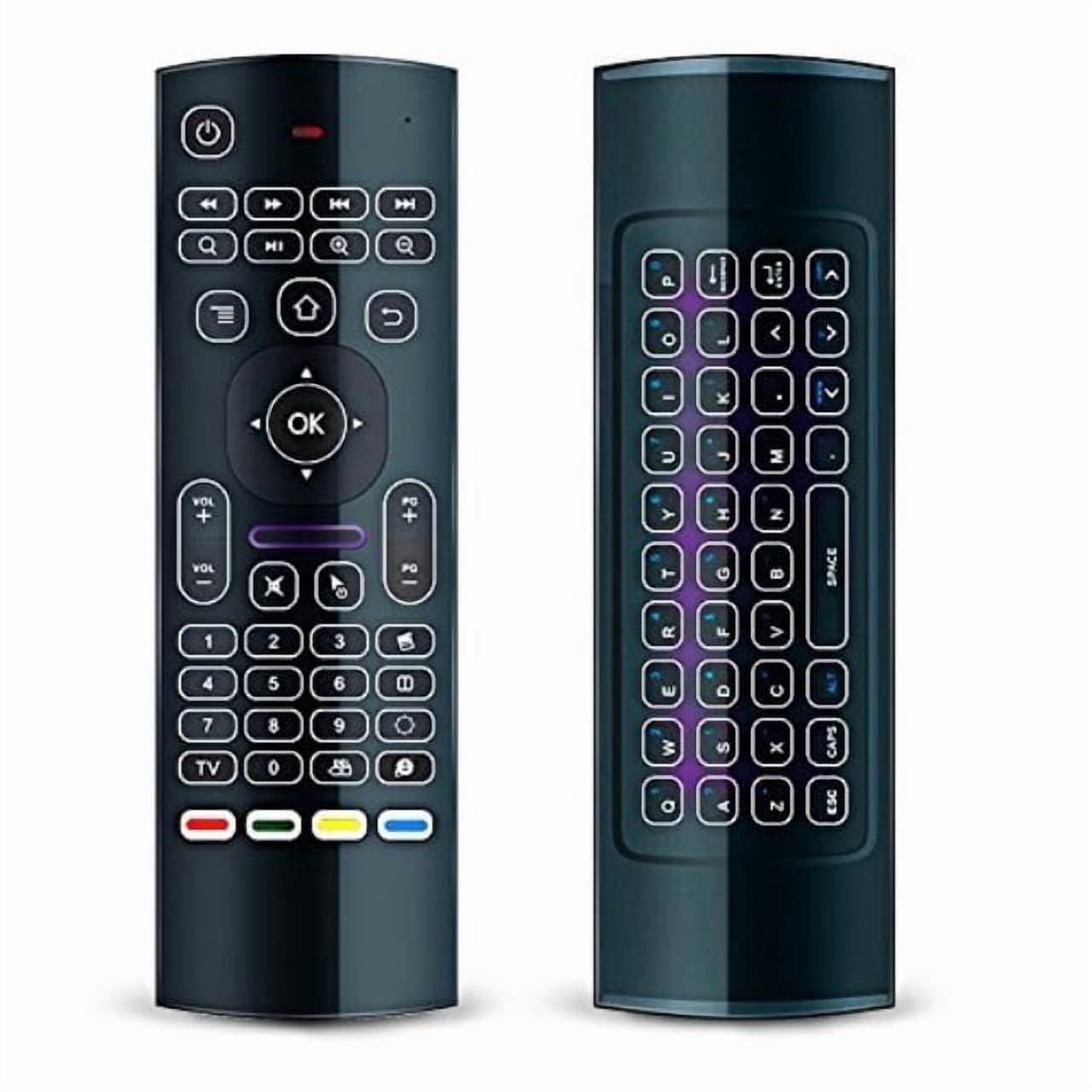 MX3 Pro 2.4G Remote with Backlit Mini Wireless Keyboard Mouse Air Control for Android Smart TV Box IPTV HTPC Mini PC Compatible with Windows iOS MAC Linux