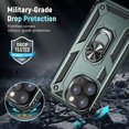 thumbnail image 5 of Sumao for iPhone 13 Pro max Case with Ring,Military Grade Shockproof Liquid Silicone Slim Phone Case-Green Grey, 5 of 10