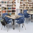 thumbnail image 2 of Regency Kee 48 in. Square Adjustable Classroom Table- Maple & 4 Andy 18 in. Stack Chairs- Blue, 2 of 8