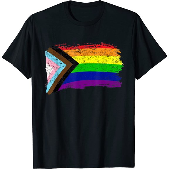 Inclusive Progress Pride Flag Gay Pride LGBTQ Rainbow Flag T-Shirt