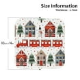 thumbnail image 2 of Sigee Christmas Houses for Water-Resistant, Heat-Resistant, Non-Slip Leather Coasters Set, Ideal for Coffee Table, Office, Bar, Home Decor-Square, 2 of 6