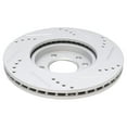 thumbnail image 3 of TRQ Front Performance Brake Rotor Drilled Slotted Pair Set for 9-3 / 9-5 / 900 / L100 / L200 / L300 / LS / LS1 / LS2 / LW1 / LW2 / LW200 / LW300, 3 of 5