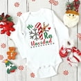 thumbnail image 5 of Body de bebé con estampado navideño en español, mono de manga larga para recién nacido, ropa de fiesta para bebé, ropa de bautismo para niño pequeño, 5 of 5