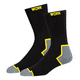 thumbnail image 1 of Calcetines Para Trabajo 100 % Algodon 12 Pares Negro lineas amarillas 26-30 cm del pie, 1 of 4