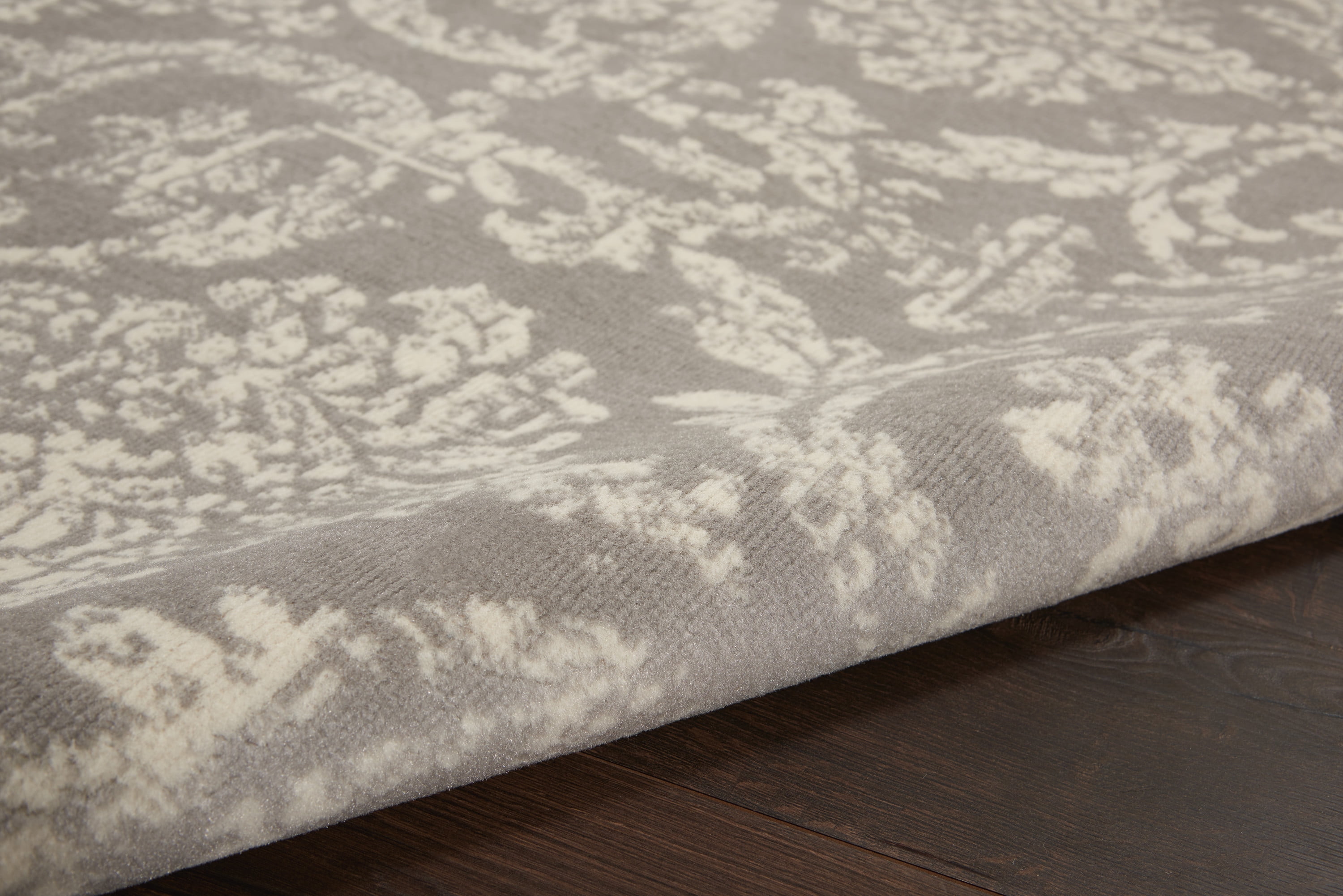 Nourison Bliss Vintage Farmhouse Grey 6' x 9' Area Rug, (6' x 9')