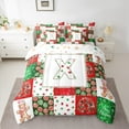 thumbnail image 2 of Manfei Personalized Initial X Bedding Comforter Set 7-Piece for Kids Boys Girls, Merry Christmas Queen Bedding Sets, Gingerbread Lollipop Plaid Queen Sheet Sets, Lightweight Room Decor, 2 of 8