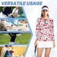 thumbnail image 6 of Uorisanigo Heart-Shaped Balloon Womens Long Sleeve Golf Shirt Fashion Casual Quick Dry Athletic Polo Shirts Relaxed Quarter Zip Tennis Tops for Women Size XS, 6 of 7