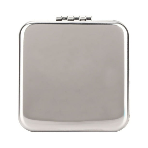 Espejo De Bolsillo De Doble Cara, Espejo Compacto De Acero Inoxidable Plegable, Tamaño De Viaje Portátil Para Bolso O Bolsa De Maquillaje