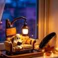 thumbnail image 5 of Cute Ghost Reading Lantern, 3D Resin Halloween Ghost Night Light Ghost Warm Light Indoor Reading Lamp Glowing Halloween Ghost Decorations for Bedroom Living Room, 5 of 7