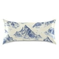 thumbnail image 3 of Blue Mountain Pattern King Size Satin Pillowcase 20''x40'' Double-Sided Print Soft Wrinkle Resistant, 3 of 9