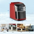thumbnail image 4 of Costway Countertop Ice Maker 26.5lbs/Day Self-Cleaning Machine with Flip Lid Red, 4 of 10
