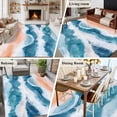 thumbnail image 5 of 8'x10' Area Rugs, Blue Coastal Indoor Outdoor Area Rug for Living Room Bedroom, Oil Painting Summer Beach Nautical Waves Washable Bathroom Rugs Kitchen Floor Carpet Mats Home Decor Aesthetic, 5 of 8