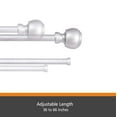 thumbnail image 4 of Kenney Fast Fit Easy Install Buchanan Decorative Steel Double Curtain Rod, 36-66" Adjustable Length, 5/8" Dia., Brushed Nickel, 4 of 5