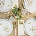 thumbnail image 3 of (60 PACK) EcoQuality 10.6" inch Round White Plastic Plates with Gold Butterfly Design - Disposable China Like Party Plates, Heavy Duty Dinner Charger Plates, Salad Plate, Dessert, Weddings, Serveware, 3 of 5