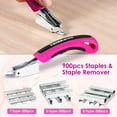 THINKWORK Pink Staple Gun Tool Set, 25 Piece Lady‘s Home Tool Kit with