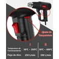 thumbnail image 4 of SNORF Pistola De Calor - 2000W Heat Gun, 50℃~600℃, 2 configuraciones de velocidad, 4 accesorios, para manualidades, envoltura retr&aacute;ctil, reparaci&oacute;n de electr&, 4 of 7