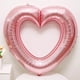 thumbnail image 5 of Globo de corazón hueco grande de 83 cm | Decoración de fiesta de papel de aluminio | Rojo brillante, rosa, dorado y plateado | Cadena de globos conectable | Accesorio fotográfico para cumpleaños y, 5 of 6