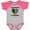 Baseball Heather and Hot Pink, variant on Inktastic Dispatcher Mom Emergency Gold Line Flag Boys or Girls Baby Bodysuit