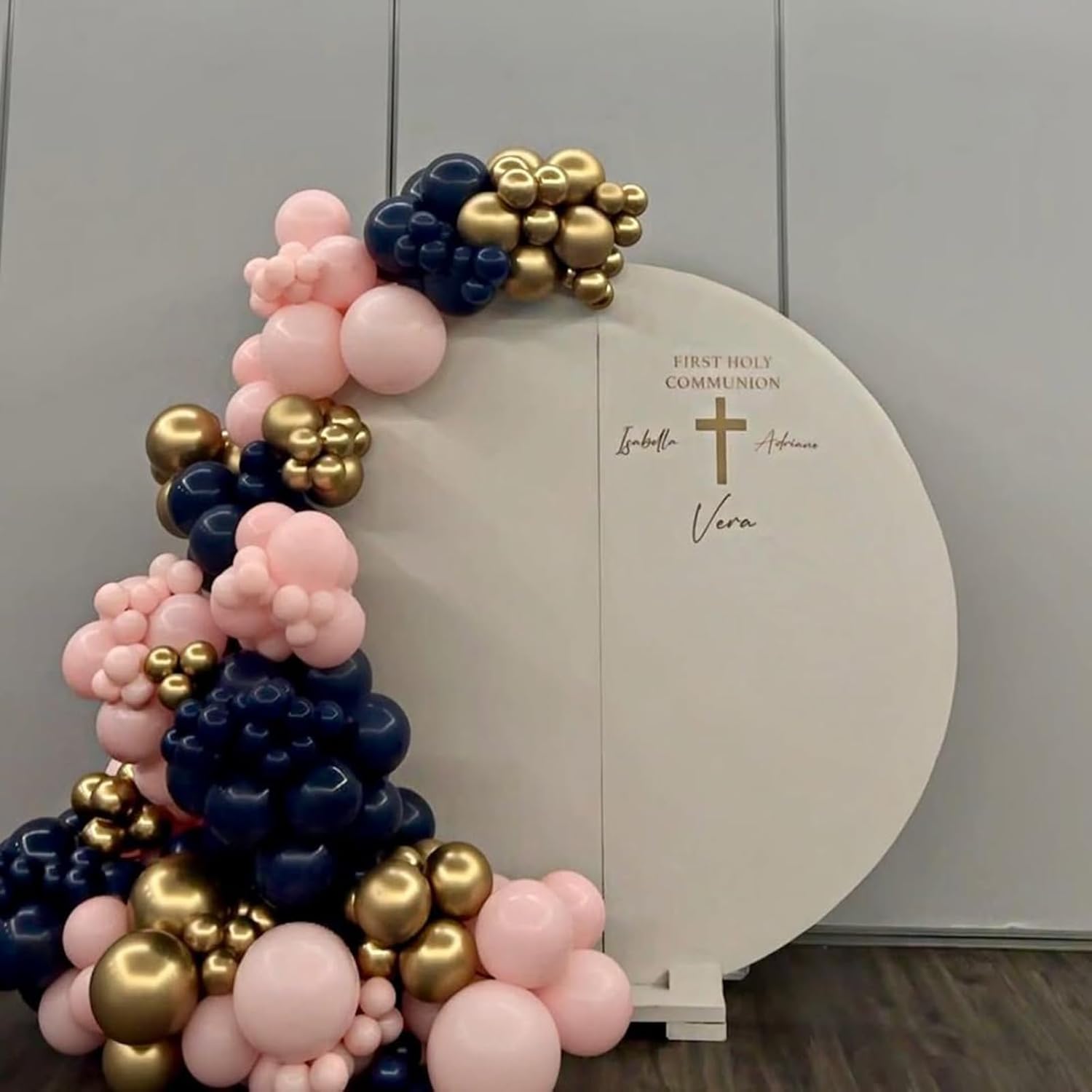 Black Pink and Gold Balloons Arch Kit, 134pcs 18/12/10/5inch Black Pastel Pink Chorme Gold Balloons Garland for Princess Birthday Wedding Bridal Baby Shower Bachelorette Mother's Day Party Decoration