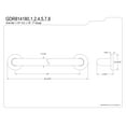 thumbnail image 2 of Kingston Brass GDR814182 Silver Sage 18" x 1-1/4" O.D. Brass ADA Grab Bar, Polished Brass, 2 of 4