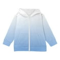 thumbnail image 4 of Eltusu Toddler Girls Full Zip Hoodies, Loose Fit Casual Long Sleeve Gradient Girls Outerwears Light Blue Size 4-5 T, 4 of 6