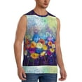 thumbnail image 2 of Gaeub Spring Flower Seasonal Men's Sleeveless Muscle Shirts Workout Tank Tops, Odor Protection and Comfortable - 3X-Large, 2 of 8