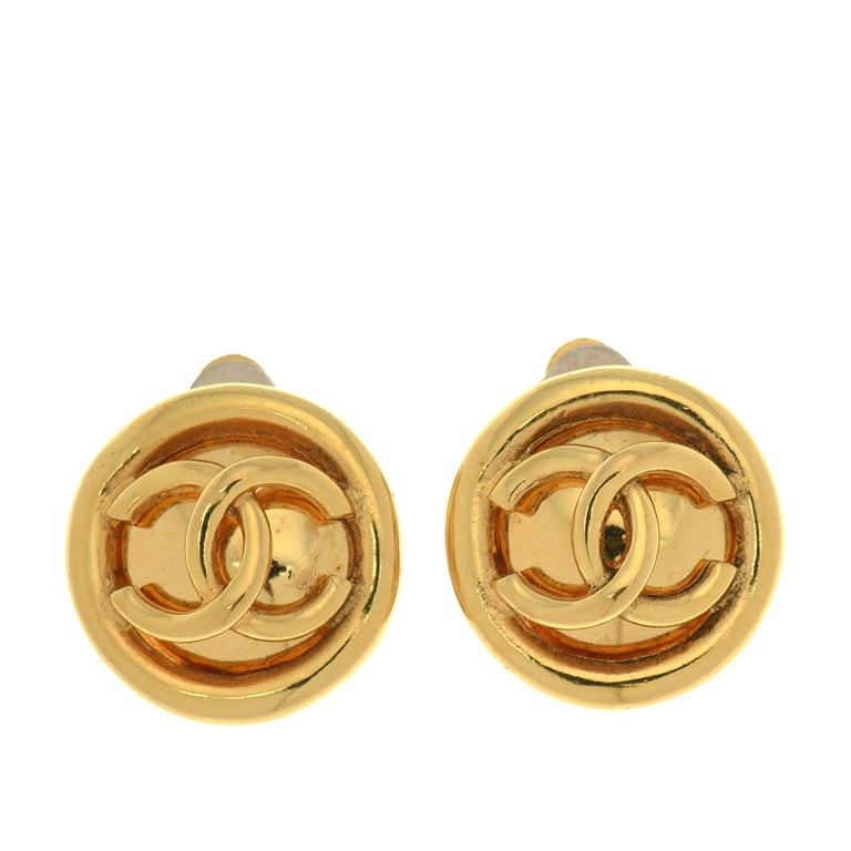 CHANEL Pre-Owned 1993 CC Button clip-on Earrings - Farfetch