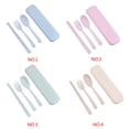 thumbnail image 4 of 3 In 1 Spoon Fork Chopsticks Set Organizer dinnerware set Box Plastic Tableware Wheat Dissolvabitity Dinnerwear, 4 of 8