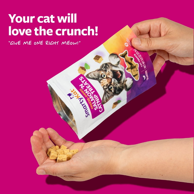 SmartyKat Freeze Dried Salmon with Catnip Pouch 0.9 oz - Walmart.com