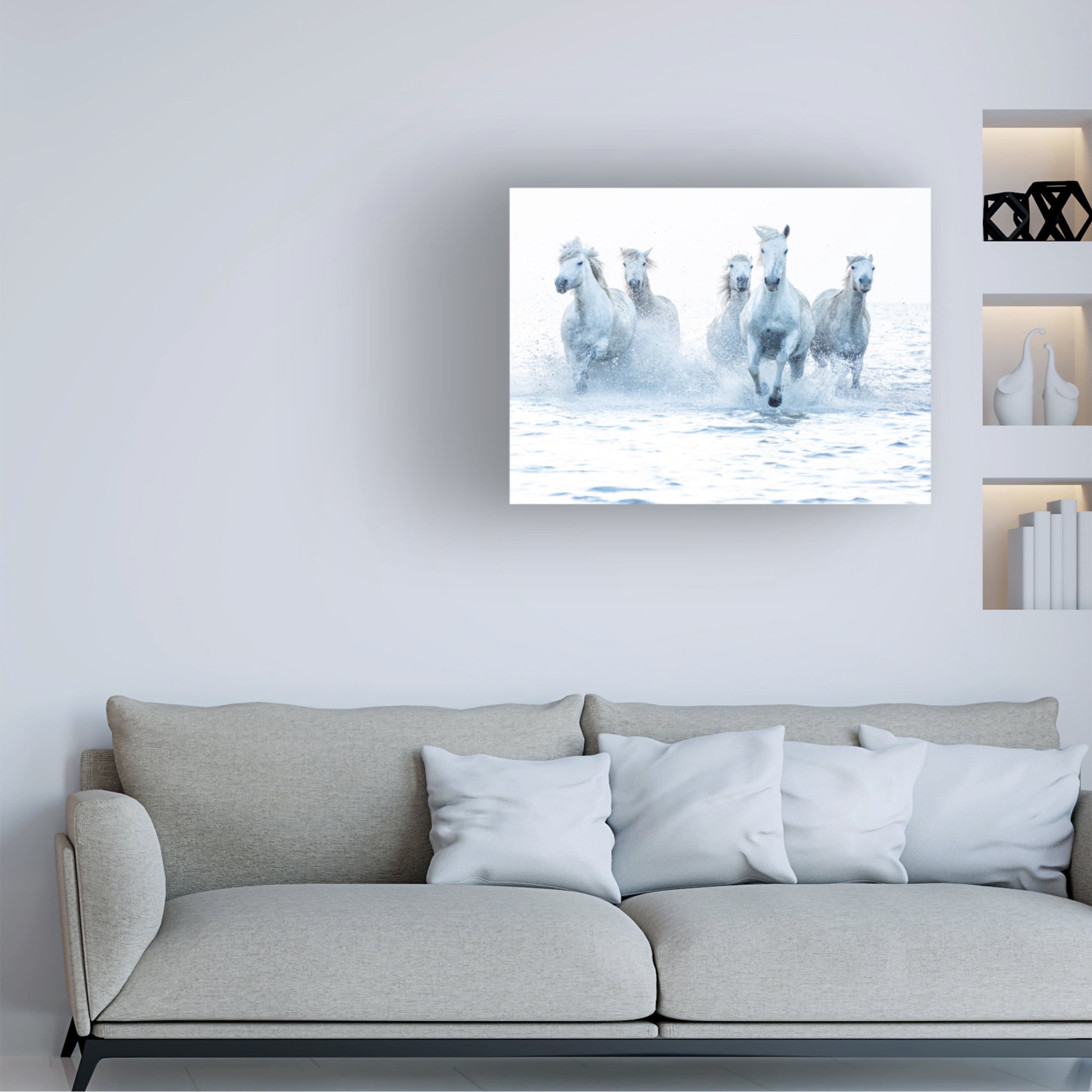 Trademark Fine Art Marketa Zvelebil PhD Horses on the Run Canvas Wall Art