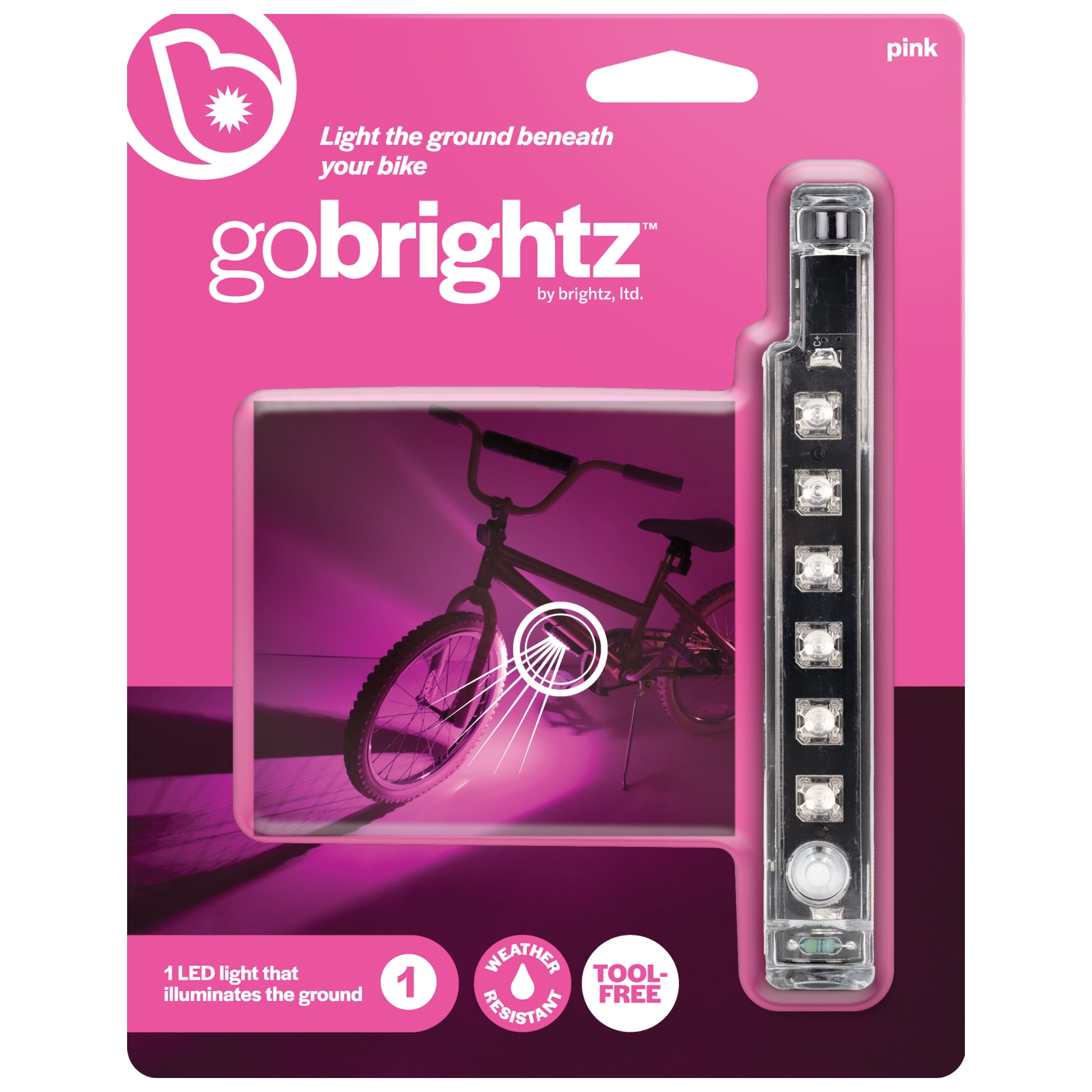 Brightz GoBrightz LED Bike Frame Light, 4 Light Modes, Underglow