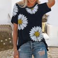 thumbnail image 1 of Pntutb - Camiseta de manga corta con cuello redondo y estampado de margaritas para mujer Pntutb Pntutb-317, 1 of 4