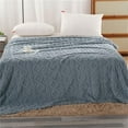 thumbnail image 5 of Deeceymbur Super Soft Warm Micro Plush Fleece Blanket Sofa Bedding for Home Use Gray, 5 of 6
