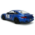 thumbnail image 5 of Porsche 911 Turbo (997) #9 Blue Metallic with Stripes "Hyper-Spec" Series 1/24 Diecast Model Car by Jada, 5 of 7