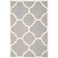 thumbnail image 1 of Safavieh Cambridge Collection CAM140D Handmade Moroccan Geometric Silver and Ivory Premium Wool Runner (2'6" x 14'), 1 of 3